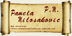 Pamela Milošaković vizit kartica